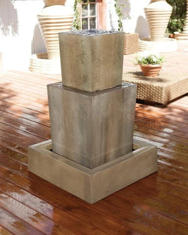 Double Obtuse Garden Water Fountain- Gist Fountains